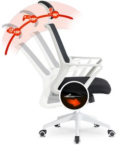 Fotel Biurowy Ergonomiczny Obrotowy FLEX Czarny Nowoczesny