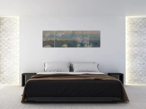 Obraz - Claude Monet, Waterloo Bridge, Gray Day, reprodukcje (170x50 cm)