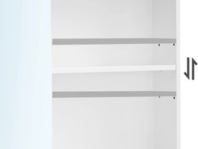 Toaletka z lustrem LUNAVI 70x40 cm, biała