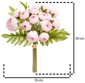 Sztuczne kwiaty do wazonu, 18 piwonii, 30 cm