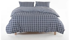 Szara pościel jednoosobowa z bawełny renforcé 140x200 cm Linear Calm Geometric – Mila Home Luxury