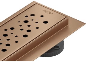 Mexen Flat M12 odpływ liniowy 80 cm, miedź szczotkowana - 1C21080-15