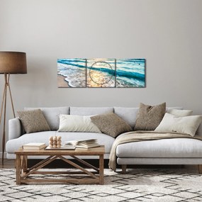Obraz - Morze (z zegarem) (90x30 cm)