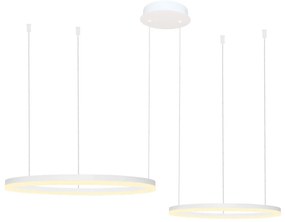 Azzardo AZ4977 - LED 90W lampa HALO na lanku, bílá, stmívatelná + DO