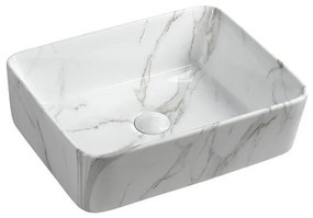 Sapho - Umywalka nablatowa DALMA 47,5x37,5 cm ceramika/Carrara