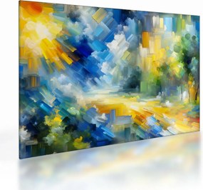 Obraz na szkle - Abstrakcyjny słoneczny dzień (70x50 cm)