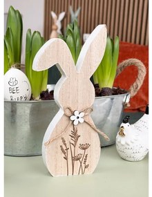 Wielkanocny drewniany zając FLORAL RABBIT 20 cm