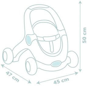 Smoby little chodzik pchacz 3w1 wózek dla dzieci + lalka bobas