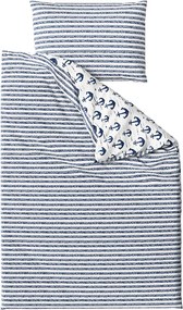 PrzytulneMieszkanie.pl PrzytulneMieszkanie.pl Bawełniana pościel NAVYSTA POLY niebiesko-biała Rozmiar pościeli: 70 x 90 cm | 140 x 200 cm