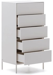 Biała wysoka komoda 60x114 cm Vedrana – Kave Home