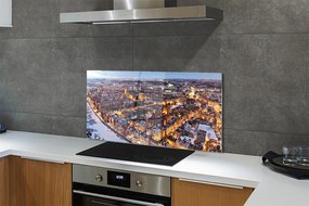 Panel Szklany Gdańsk Zima panorama rzeka