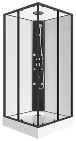 Kabina prysznicowa narożna z hydromasażem - szer. 80 x gł. 80 x wys. 225 cm - KIVORA