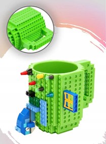 KUBEK KLOCKOWY DUŻY 350ML + KLOCKOWY CYFROWY ZEGAREK DLA DZIECKA REGULOWANY