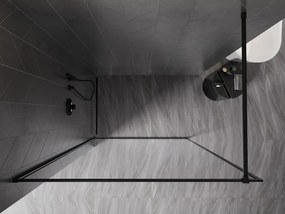 Mexen Kioto-F ścianka prysznicowa Walk-in z ramką 60 x 202 cm, transparent 8 mm, czarna - 800-060-104-70-00