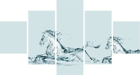Obraz - Konie z kropli wody (125x70 cm)