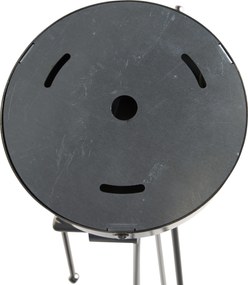 Stalowa lampa wisząca z abażurami z lnu czarna 35 cm 2-światłowa - Blitz