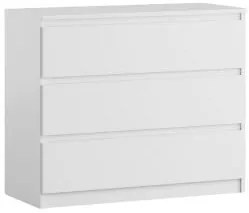 Komoda BASIC 3 szuflady – Biały | 90x75x40 cm