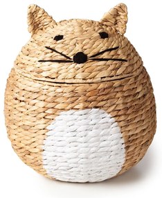 Dziecięcy kosz na zabawki z hiacyntu wodnego w naturalnym kolorze ø 40x43 cm Cat – Compactor