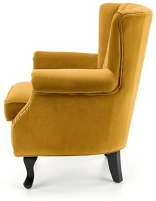Fotel do salonu TITAN VELVET musztardowy HALMAR