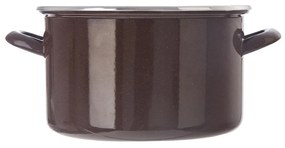 Orion Emaliowany garnek z rantem Brown, 4 l, 4 l
