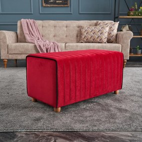 Stołek Mabel Pouf Czerwony