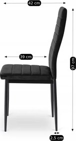 Zestaw Stół Rozkładany SKUBI 120-160 cm Dąb Craft/Czarny i 4 Krzesła NARIS Czarne