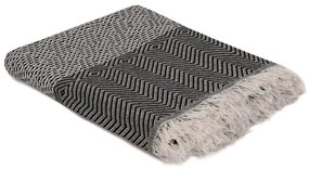 Czarna/beżowa narzuta 170x210 cm Etnik – Mijolnir