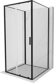 Mexen Exo-3S kabina prysznicowa 3-ścienna rozsuwana 90 x 90 cm, transparent, czarna - 8151-090-090-70-00-3S