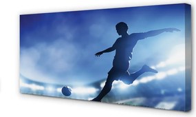 Obraz na płótnie Piłkarz W Blasku Neonów