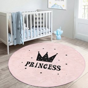 Różowy dywan dziecięcy ø 120 cm Comfort – Mila Home