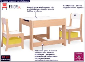 Biały wielofunkcyjny stolik dziecięcy z krzesłami F0-S52