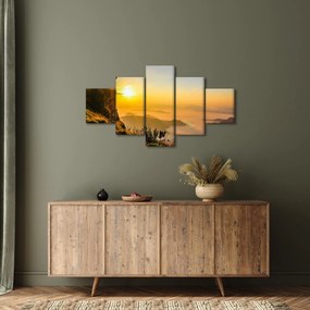 Obraz doliny w porannej mgle (125x70 cm)