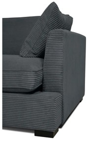 Szara sztruksowa sofa 236 cm Mobby – Scandic