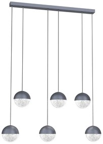 Szara nieregularna lampa ledowa - M118-Miling