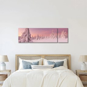 Obraz - Drzewa pod warstwą śniegu (170x50 cm)