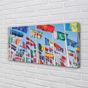 Duży obraz na płótnie Wiele Flag