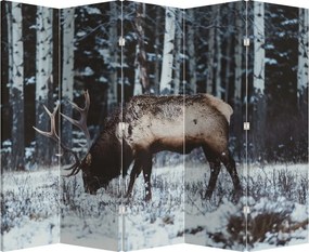 Parawan - Jeleń zimą (210x170 cm)