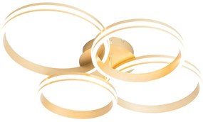 Plafon mosiężny z wbudowanym LED 3-stopniowy ściemniacz 4-światła - Navara