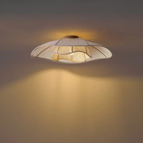 Lampa sufitowa Japandi beżowa tkanina 70 cm - Haru