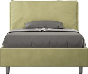 Łóżko bez stelaża tapicerowane 120x200 microfibra zielony Antea Large