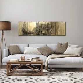 Obraz - Szkic miasta (170x50 cm)