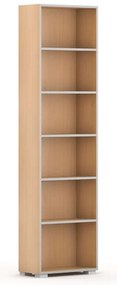 Biblioteka SILVER LINE, 1 kolumna, 2230 x 600 x 400 mm, buk