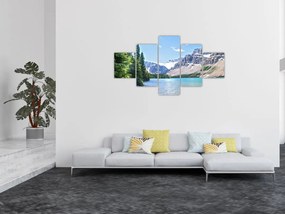 Obraz alpejskiego jeziora (125x70 cm)