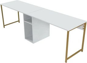 Biurko Twin White and Gold