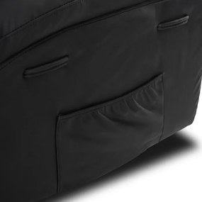 Fotel Masujący BRUCE Rozkładany Czarny Ekoskóra Nowoczesny