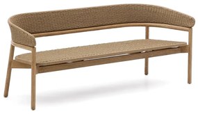 Beżowo-naturalna sofa ogrodowa z litego drewna akacjowego Arinella – Kave Home