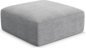 Jasnoszary sztruksowy podnóżek Campi – Cosmopolitan Design