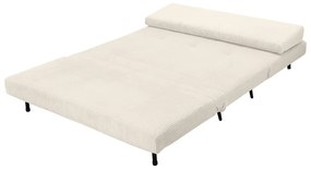 Kremowa sztruksowa rozkładana sofa 140 cm Mallory – Støraa