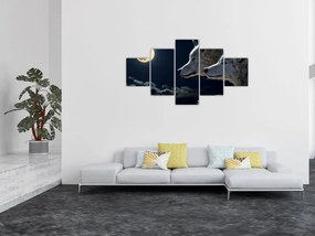 Obraz wilków wyjących do księżyca (125x70 cm)