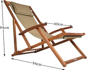 Leżak ogrodowy SIENA, 94x60x94cm, beżowa Jurhan